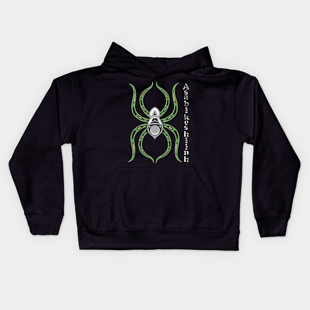 Asabikeshiinh (spider) Aromantic pride Kids Hoodie by KendraHowland.Art.Scroll